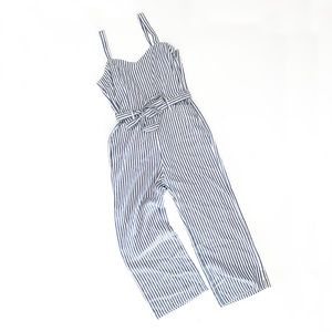 Paige Emma Striped Jumpsuit Blue & White | L